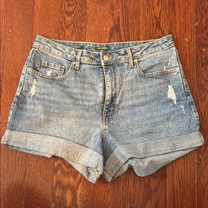 High Waisted Denim Blue Women's Shorts